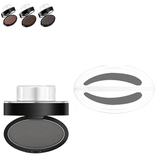 Fresheight Stempel-Set, Augenbrauenstempel-Set, wasserdichtes Augenbrauenstempel-Set, Augenbrauenstempel-Puder-Set, Anfängerfreundliches Augenbrauendefinierungswerkzeug, natürliche Augenbrauenform für von XiChiu
