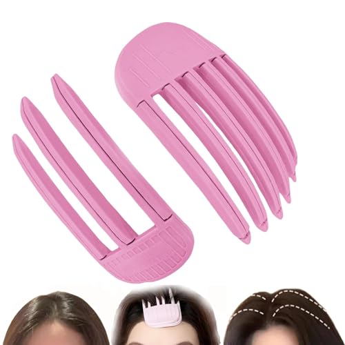 Haarvolumen Clips für Wurzeln, Formung von Stylingkamm, Haarwurzel-Clip, Haarstyling-Werkzeug, einfaches Werkzeug mit hohem Kronenvolumen für Männer und Frauen (Dunkelrosa) von XiChiu