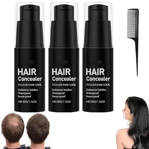 Lefron Hair Concealer,Instant Hair Concealer Cream,Scalp Concealer,Hair Filler for Women and Men Gray Coverage,Natural-Looking Hair (3 Pcs) von XiChiu