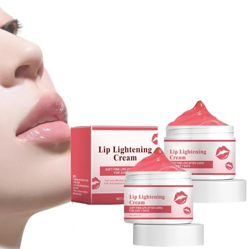 Lip Lightening Cream,Remove Dark Lighten Lip Balm,Gentle Dark Lips Cream,Moisturising Lip Lightening Balm,Natural Lips Exfoliator Repair Care Creams,Increase Lips Elasticity (2) von XiChiu