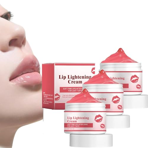 Lip Lightening Cream,Remove Dark Lighten Lip Balm,Gentle Dark Lips Cream,Moisturising Lip Lightening Balm,Natural Lips Exfoliator Repair Care Creams,Increase Lips Elasticity (3) von XiChiu