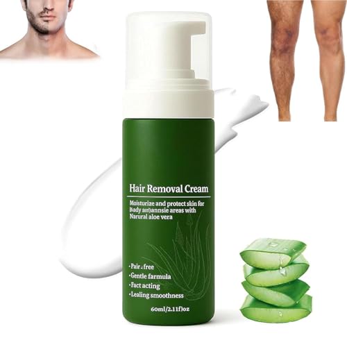 Man Hair Removal Cream,Quick & Gentle No-Shave Hair Removal Spray,Natural Aloe Vera Quick Gentle Fast-Acting Hair Remover Mousse for Face and Body,Moisturizing & Non-sticky (1) von XiChiu