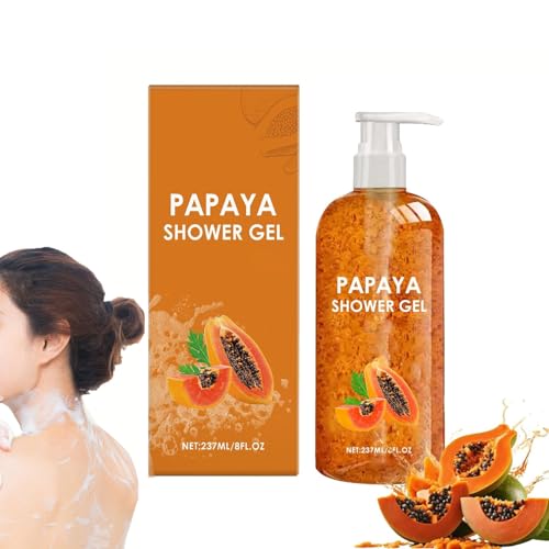 Papaya Oil-Control Moisturizing Shower Gel,Papaya Shower Gel,Papayas Body Wash,Multi-Action Soap Face & Bodywash,Long-Lasting Fragrance Shower Gels,Gentle Daily Body Clean for Women & Men (1) von XiChiu