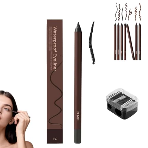 Systemous Eyeliner Pencil,Waterproof Eyeliner Sharpenable Eye Pencil,2 in 1 Eye Liner and Eyebrow Pencils,No Smudging,Fading,Easy to Color (Black) von XiChiu