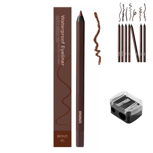 Systemous Eyeliner Pencil,Waterproof Eyeliner Sharpenable Eye Pencil,2 in 1 Eye Liner and Eyebrow Pencils,No Smudging,Fading,Easy to Color (Bronze) von XiChiu