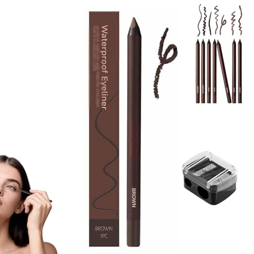 Systemous Eyeliner Pencil,Waterproof Eyeliner Sharpenable Eye Pencil,2 in 1 Eye Liner and Eyebrow Pencils,No Smudging,Fading,Easy to Color (Brown) von XiChiu