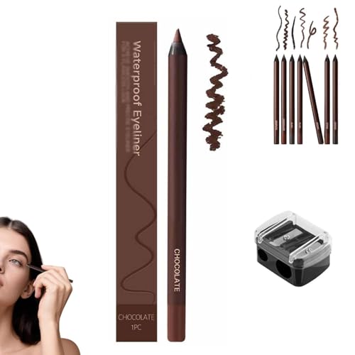 Systemous Eyeliner Pencil,Waterproof Eyeliner Sharpenable Eye Pencil,2 in 1 Eye Liner and Eyebrow Pencils,No Smudging,Fading,Easy to Color (Chocolate) von XiChiu