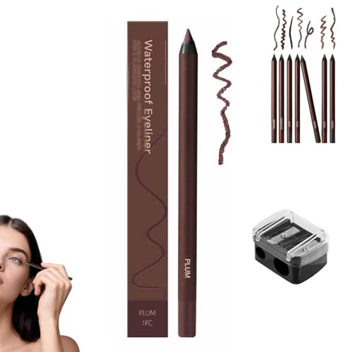 Systemous Eyeliner Pencil,Waterproof Eyeliner Sharpenable Eye Pencil,2 in 1 Eye Liner and Eyebrow Pencils,No Smudging,Fading,Easy to Color (Plum) von XiChiu