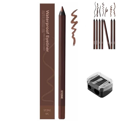 Systemous Eyeliner Pencil,Waterproof Eyeliner Sharpenable Eye Pencil,2 in 1 Eye Liner and Eyebrow Pencils,No Smudging,Fading,Easy to Color (Stone) von XiChiu