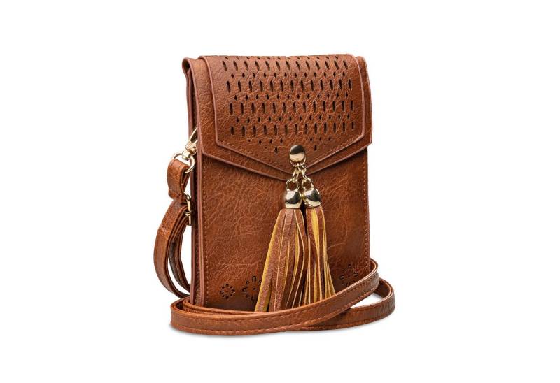 XiRRiX Handytasche Handy Tasche Damen zum umhängen - Umhängetasche aus Lederimitat (1-tlg., kompatibel mit Apple Iphone), in wunderschönem Design von XiRRiX