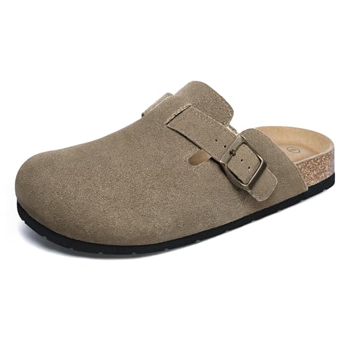 Xiakolaka Damen-Clogs aus Wildleder, Grau Taupe, 42.5 EU Xiakolaka Damen-Clogs aus Wildleder, Grau Taupe, 42.5 EU von Xiakolaka