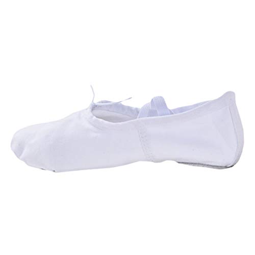 Xiang Ru Ballettschuhe Gymnastikschläppchen Tanzschuhe Ballettschläppchen Gymnastikschuh für Damen und Kinder In Größen 22-41 26EU Weiss von Xiang Ru