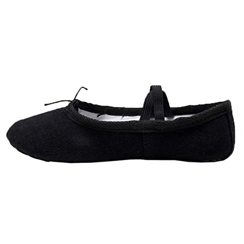 Xiang Ru Ballettschuhe Gymnastikschläppchen Tanzschuhe Ballettschläppchen Gymnastikschuh für Damen und Kinder In Größen 22-41 27EU Schwarz von Xiang Ru