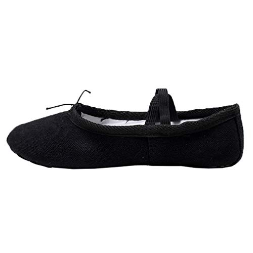 Xiang Ru Ballettschuhe Gymnastikschläppchen Tanzschuhe Ballettschläppchen Gymnastikschuh für Damen und Kinder In Größen 22-41 32EU Schwarz von Xiang Ru