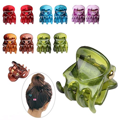 Xiang Ru Mini-Haarklammern, Kunststoff, Haarspangen für Mädchen und Frauen, Mehrfarbig: A, 1.5x1.5CM (0.6"x0.6") von Xiang Ru