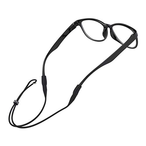 Xiang Ru Verstellbare Sonnenbrillen-Bänder Sport Silikon Brillenhalter Anti-Rutsch-Brillenhalter für Kinder Gr. Einheitsgröße, Schwarz von Xiang Ru