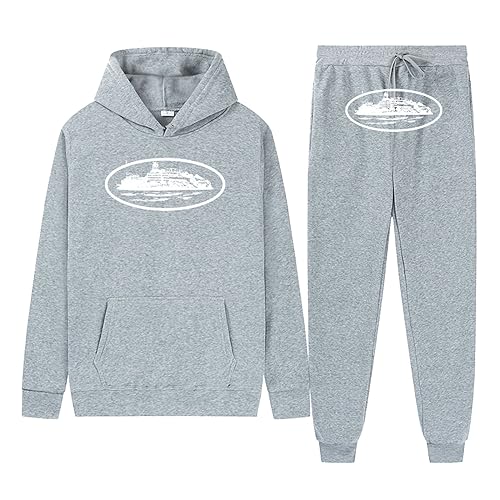 Herren Jogginganzug Trainingsanzug Sportanzug Corteiz 2 Piece Hoodie Sporthose Kapuzenpullover Jogginghose Sweatshirt Casual Unisex Jogging Anzug Set mit Hoodie und Hose Sportbekleidung Laufanzug von Xiangdanful