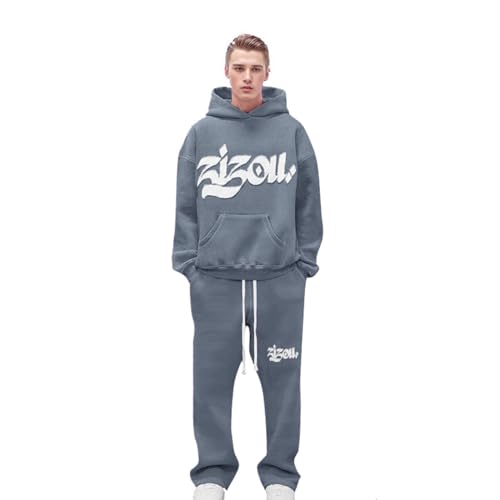 Herren Trainingsanzug Buchstaben Druck Lose Hoodies und Jogginghosen Y2K Hip Hop Streetwear Unisex Frauen Pullover Lässig Oberteile und Sporthosen Corteiz 2-Teiliger Anzug von Xiangdanful