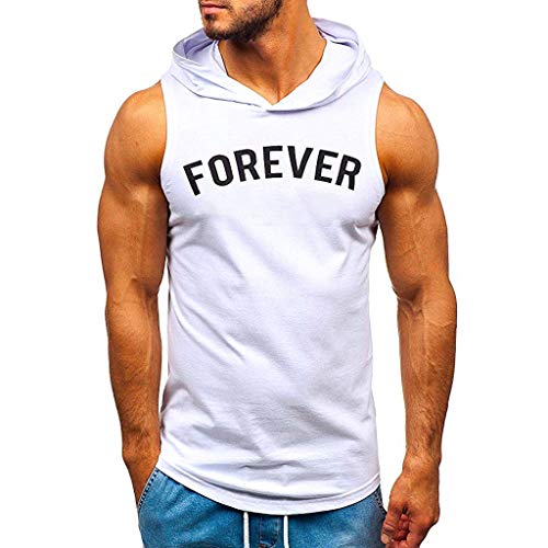 Xiangdanful Tank Top Pullove Herren Sommer Sport Fitness Stringer Gym Trägershirts T-shirt Jogging Ärmellos Hoodie Muskelshirt Slim Fit Tanktops Männer Tankshirt Unterhemd Achselshirt Laufshirt von Xiangdanful