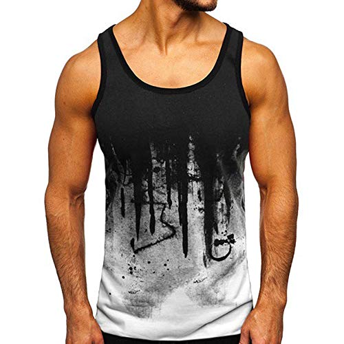 Xiangdanful Tank Top Pullove Herren Sommer Sport Fitness Stringer Gym Trägershirts T-shirt Jogging Ärmellos Hoodie Muskelshirt Slim Fit Tanktops Männer Tankshirt Unterhemd Achselshirt Laufshirt von Xiangdanful