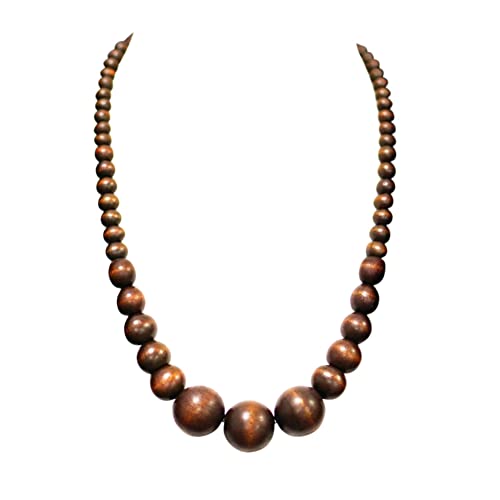 Xianli Wang Natürliche Holzperlenkette für Männer Frauen Junge Gril Teens Holzkette Unisex Chunky Beads Halsketten von Xianli Wang