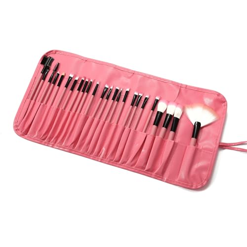 Make-up-Pinsel-Set, 24-teilig, hochwertige synthetische Grundierung, Puder, Concealer, Lidschatten, Rouge, Holzfarbe, Make-up-Pinsel mit schwarzer Aufbewahrungstasche Make-up-Pinsel-Set, 24-teilig, hochwertige synthetische Grundierung, Puder, Concealer, Lidschatten, Rouge, Holzfarbe, Make-up-Pinsel mit schwarzer Aufbewahrungstasche von Xiao Hua