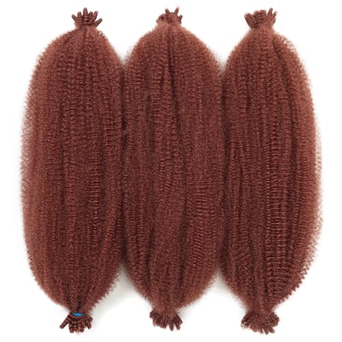 Springy Twist Haarverlängerungen für Damen, 61 cm, vorgetrennt, gedrehtes Flechthaar, weich, synthetisch, gehäkelt, für gealterte Kunstlocken, Frühlings-Twist-Haarverlängerungen für Damen von Xiao Hua