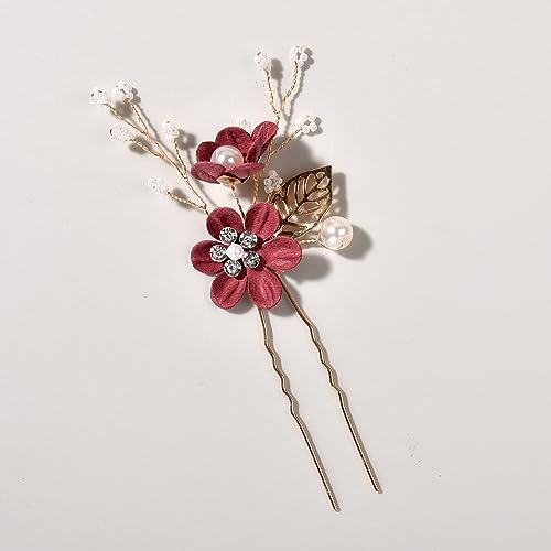 XIAO HUA Haarnadeln mit Blume, Kristall-Perlen, Haarkämme, Haarkamm-Clips, Kopfschmuck, goldfarben, Haarschmuck, Schmuck mit Strass für Bräute, Brautjungfern, Damen, A3 XIAO HUA Haarnadeln mit Blume, Kristall-Perlen, Haarkämme, Haarkamm-Clips, Kopfschmuck, goldfarben, Haarschmuck, Schmuck mit Strass für Bräute, Brautjungfern, Damen, A3 von Xiao Hua