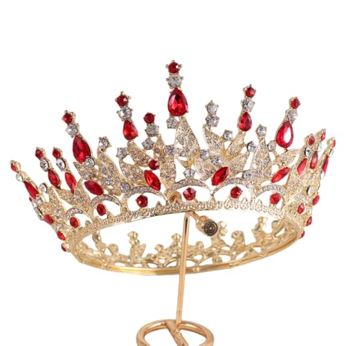 XIAO HUA Hochzeits-Tiara für Braut, Prinzessin, Stirnband, Brautkrone, Kristall-Strass-Haarschmuck, Dekoration für Königin, Braut, Geburtstag, Abschlussball, Hochzeit, Festzug, Halloween, Kostümparty von Xiao Hua