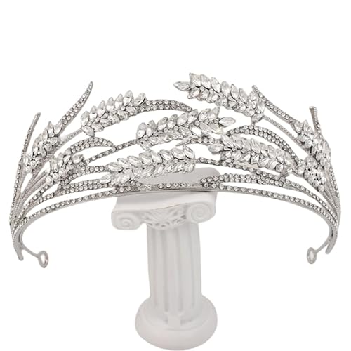 XIAO HUA Hochzeits-Tiara für Braut, Prinzessin, Stirnband, Brautkrone, Kristall-Strass-Haarschmuck, Dekoration für Königin, Braut, Geburtstag, Abschlussball, Hochzeit, Festzug, Halloween, Kostümparty von Xiao Hua