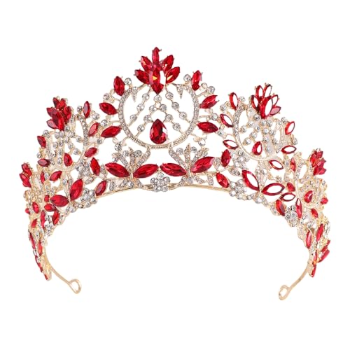 XIAO HUA Hochzeits-Tiara für Braut, Prinzessin, Stirnband, Brautkrone, Kristall-Strass-Haarschmuck, Dekoration für Königin, Braut, Geburtstag, Abschlussball, Hochzeit, Festzug, Halloween, Kostümparty von Xiao Hua