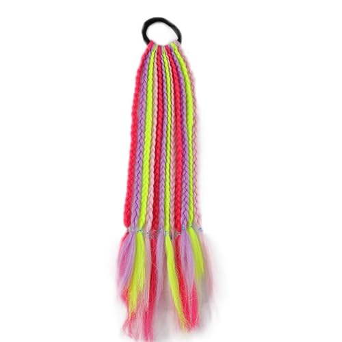 XIAO HUA Zopf Pferdeschwanz Dreadlock-Verlängerung für Kinder in Zöpfen, Haarverlängerung, Perücke, dünne Dreads, Perücke, synthetisches Haarteil, A01 von Xiao Hua