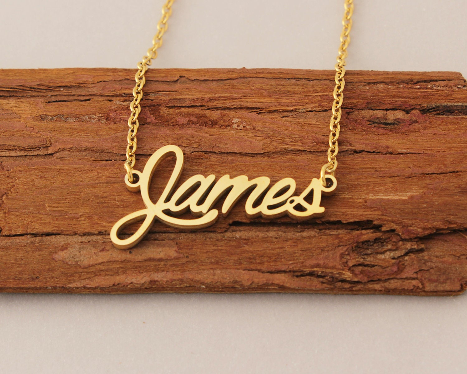 James Name Halskette, Benutzerdefinierte Halskette Gold, Personalisierte Geburtstagsgeschenk Schmuck Für Kinder Mädchen von Xiaohand