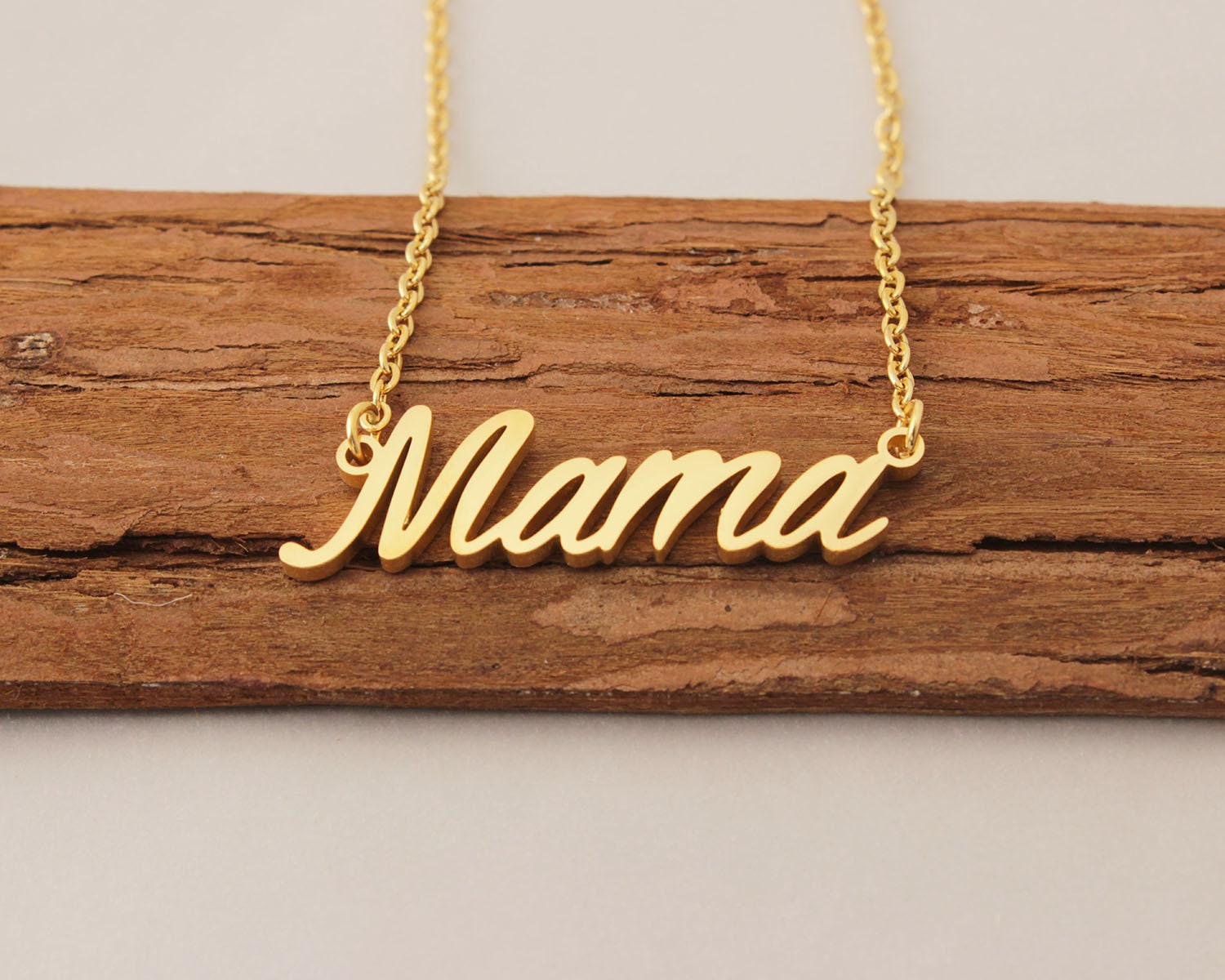 Mama Namenskette Personalisiert, Zierliche Halskette, Namensschild Gold Halskette Mit Kinder Namen Von Edelstahl von Xiaohand
