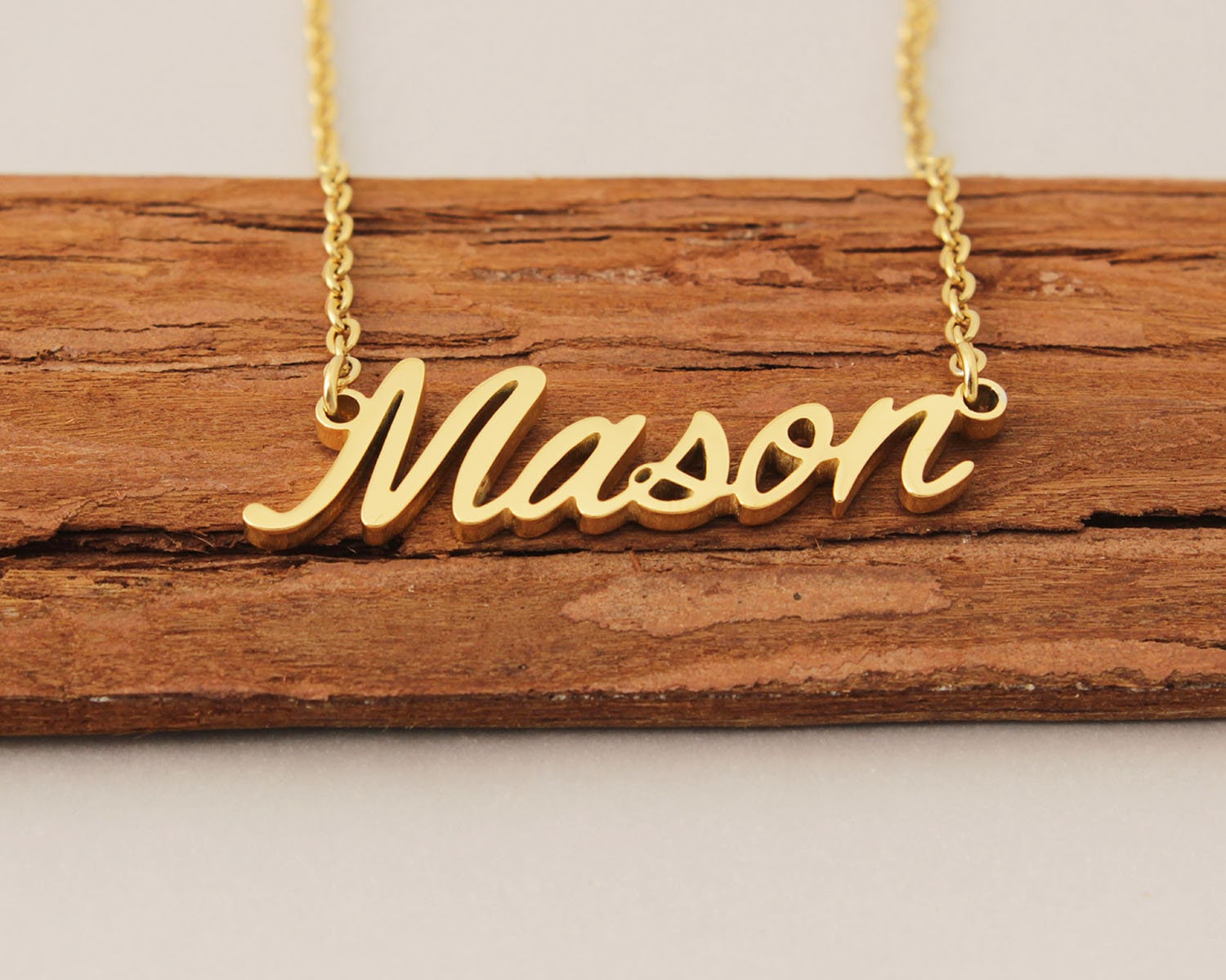 Namenskette, Gravierte Halskette Gold, Beste Freundin Halskette, Personalisierter Namensschmuck Geburtstagsgeschenk Für Mason von Xiaohand