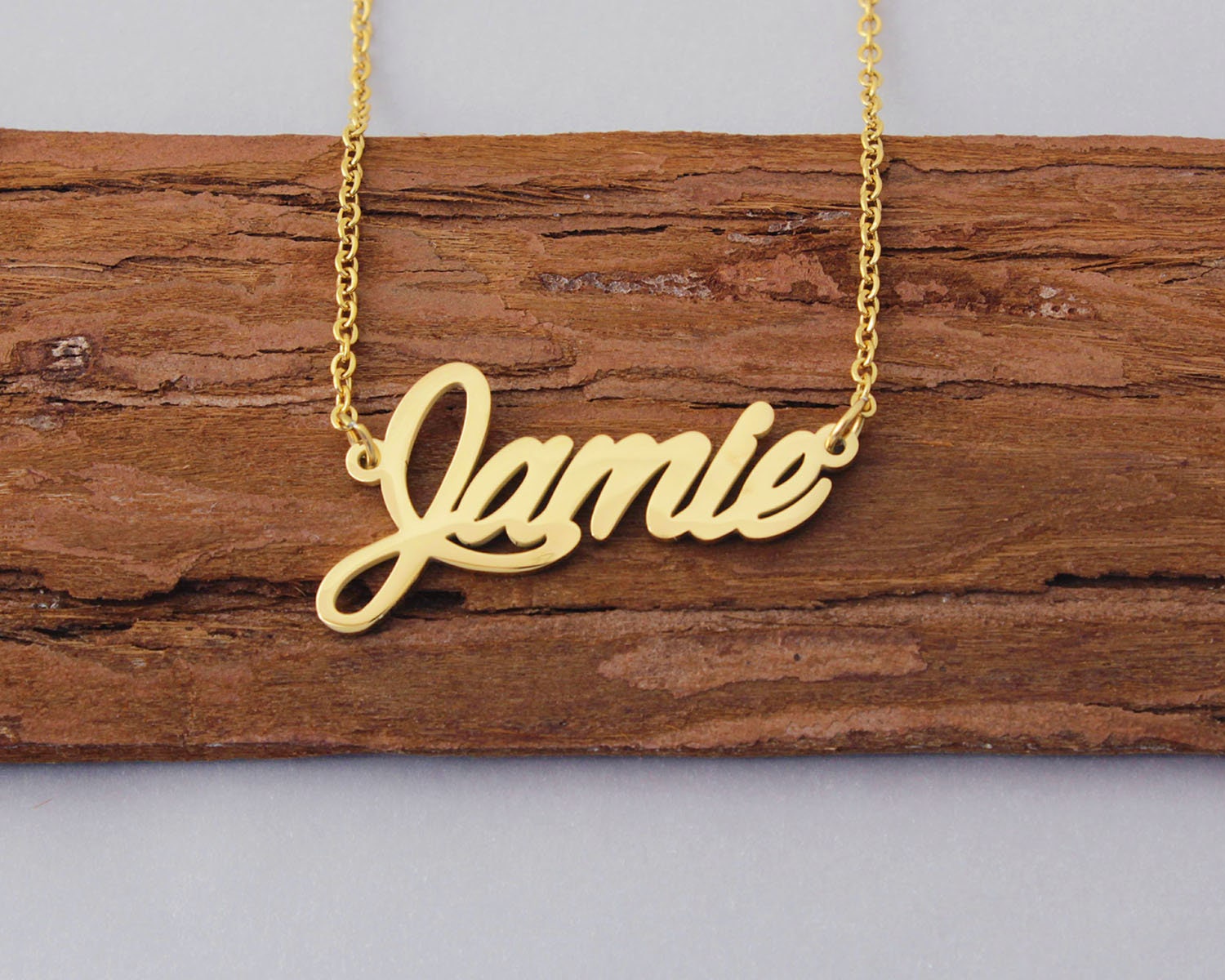 Namenskette, Gravierte Namensanhänger, Frauen Jahrestag Geschenk Halskette Für Jamie Namenskette, Gravierte Namensanhänger, Frauen Jahrestag Geschenk Halskette Für Jamie von Xiaohand