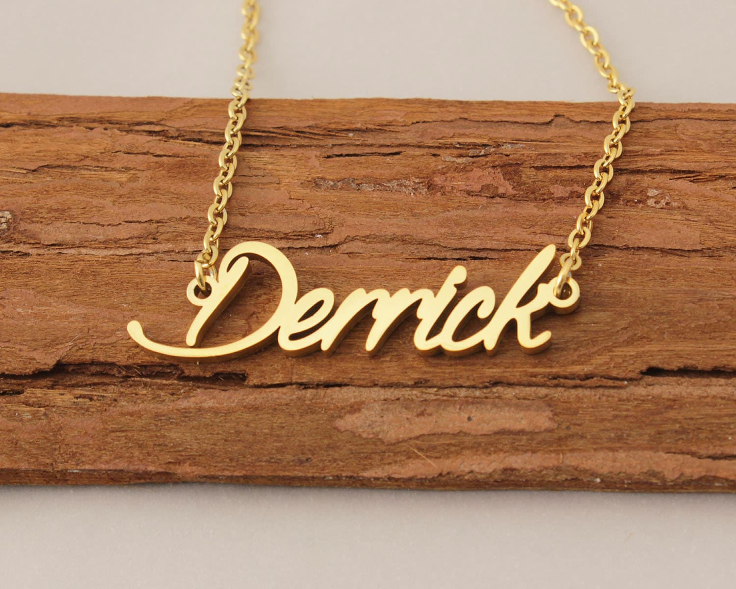 Namenskette, Namenskette Derrick, Personalisierter Namensschmuck Edelstahl, Kleine Hochzeitsgeschenk Für Mädchen Sie von Xiaohand