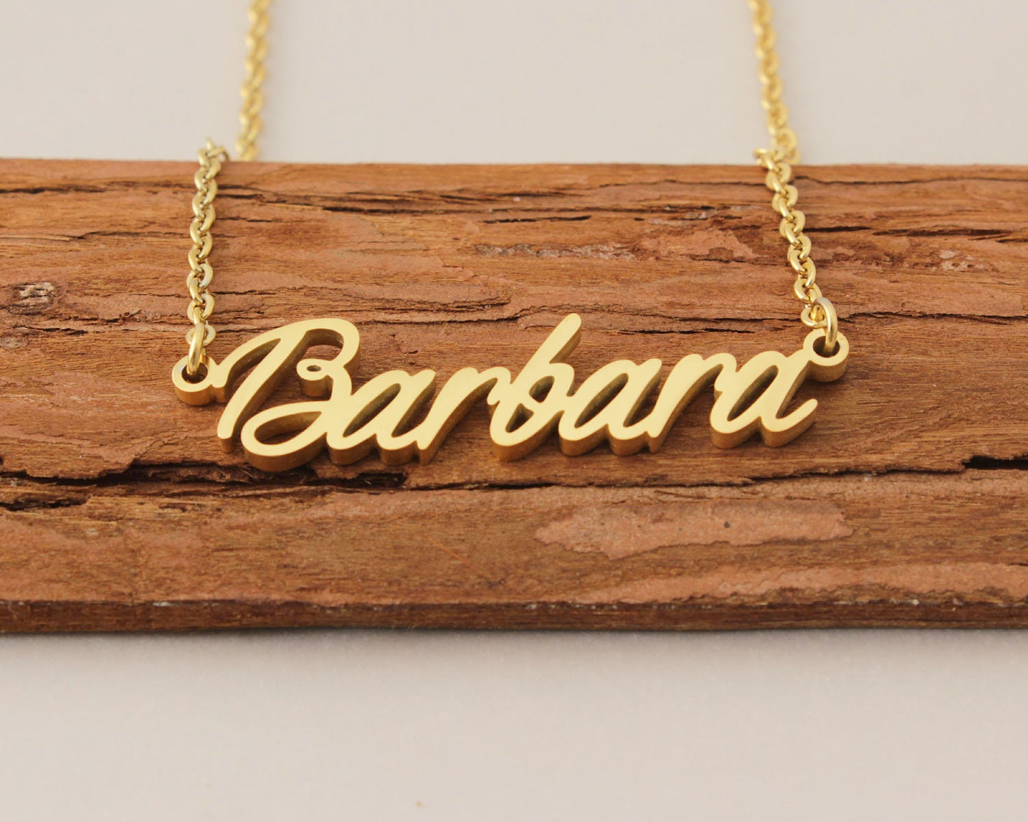 Namenskette, Namenskette Gold Für Barbara, Schlichte Halskette, Personalisierte Kinder Geburtstag Weihnachten Geschenk Halskette von Xiaohand