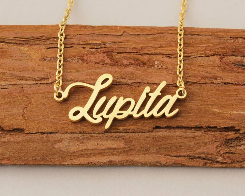 Namenskette, Personalisierte Lupita Namensschild Halskette Für Mädchen, Gravur Buchstaben Halskette, Überraschung Geburtstag Geschenk Sie von Xiaohand