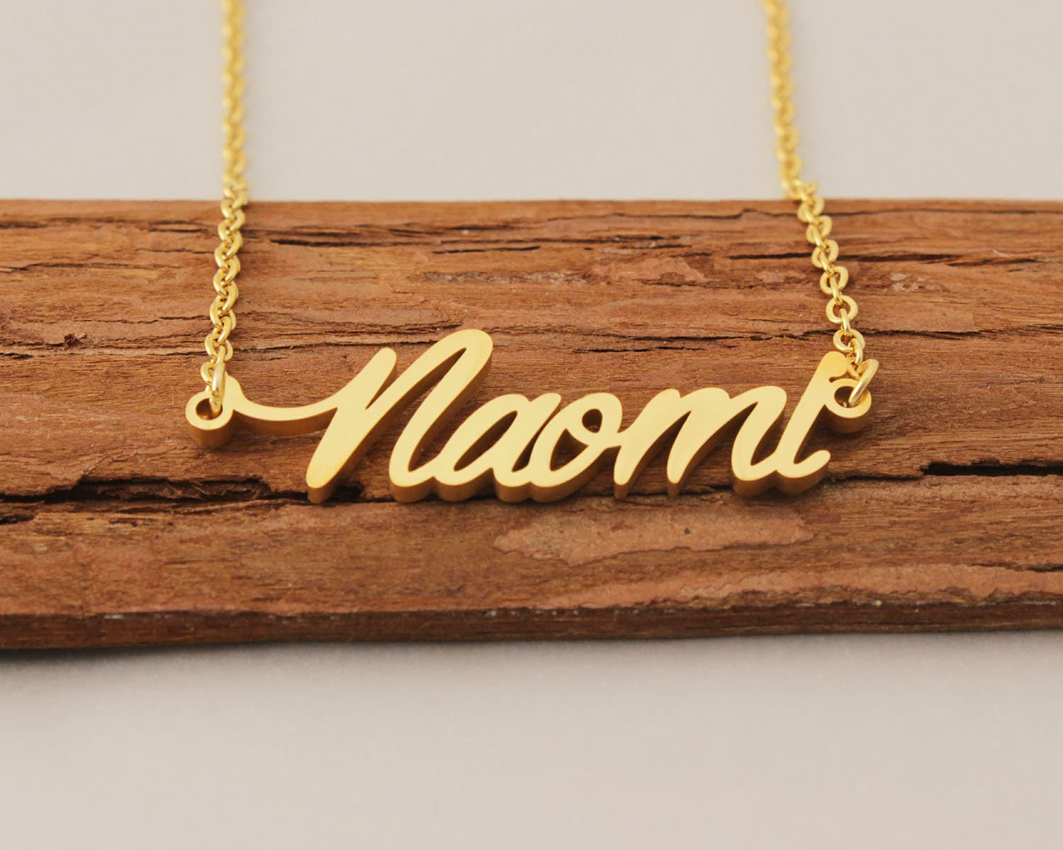 Namenskette, Personalisierte Vergoldete Halskette, Halsketten Für Frauen, Naomi Gold Kette Halskette Weihnachtsgeschenk von Xiaohand