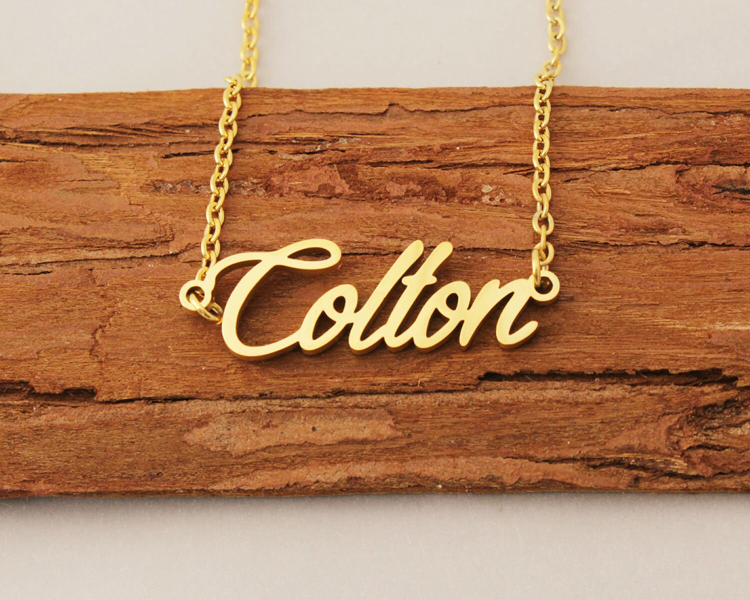 Namenskette, Personalisierte Zierliche Gold Halskette, Personalisierte Abschluss Halskette Kinder Namen Schmuck Für Colton von Xiaohand