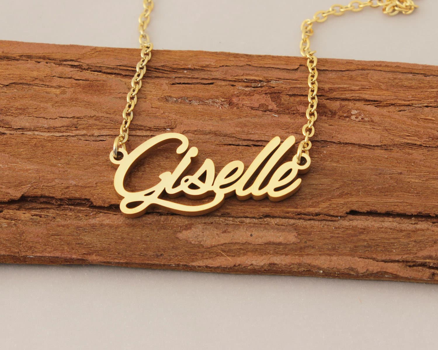 Namenskette Gold, Personalisierte Namenskette, Initiale Halskette, Halskette Für Frauen, Happy Birthday Geschenk Giselle von Xiaohand