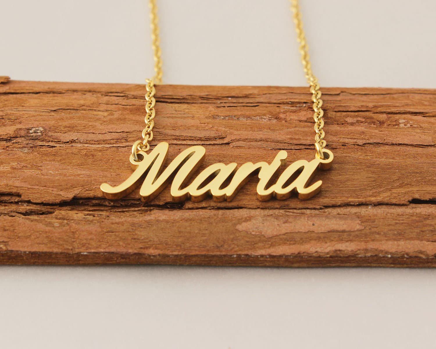 Personalisierte Halskette, Initial Halskette Gold, Paare Schlichte Jahrestag Geschenk Für Maria von Xiaohand