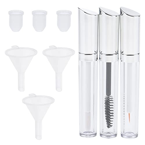 5 ml Packung 3 | Transparente leere Mascara-Tuben & Lipgloss-Ampullen mit Trichtern – Acryl | nachfüllbare Behälter für Wimperncreme | 3-teiliges Set 5 ml Packung 3 | Transparente leere Mascara-Tuben & Lipgloss-Ampullen mit Trichtern – Acryl | nachfüllbare Behälter für Wimperncreme | 3-teiliges Set von Xiaojikuaipao