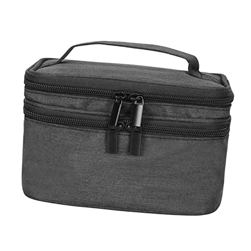 Aufbewahrungsbox für 30 Flaschen, Nagellack-Organizer, Reisetasche für ätherische Öle, doppellagiges Design mit Taschen, Gummibändern und Trennwänden, Oxford – Schwarz Aufbewahrungsbox für 30 Flaschen, Nagellack-Organizer, Reisetasche für ätherische Öle, doppellagiges Design mit Taschen, Gummibändern und Trennwänden, Oxford – Schwarz von Xiaojikuaipao