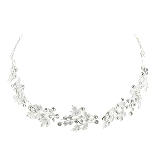 Braut Tiara Stirnband mit glänzenden Strass für Hochzeit Haarschmuck Charmantes und zartes Design, angenehm zu tragen - Perfekt für Braut, Abschlussball und - A von Xiaojikuaipao