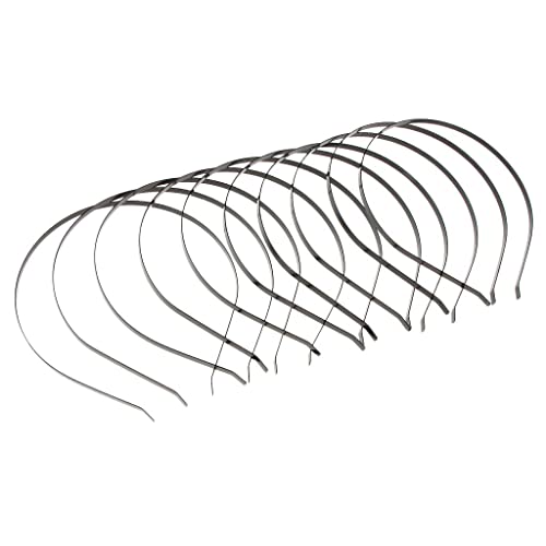 DIY Metall Stirnband Rahmen Findings Haarreifen Bastelbedarf Set von 10 Stück, erweiterbar & vielseitig, perfekt für Frauen, zur Herstellung von niedlichen Katzenohren Stirnbändern, Legierung - wie von Xiaojikuaipao