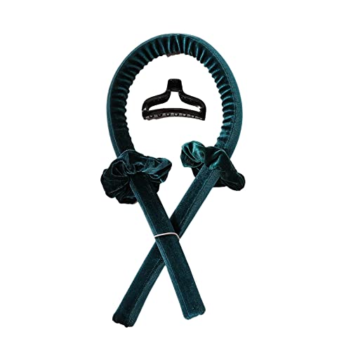 Heatless Curling Rod Headband Foam Iron Curler Ribbon Set, Silk Hair Rollers for Long Hair, No Heat Soft Curls, Portable DIY Tools for Women Girls - Great - Blue von Xiaojikuaipao