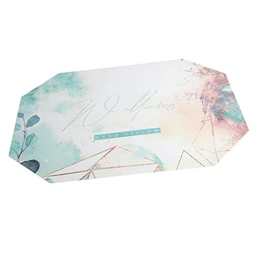 Maniküre-Handauflage-Kissen | PU Faltbarer Handkissenhalter für Nagelkunst | Professionelle Nagelstudio Armstütze | Platzsparendes Armkissen - Grüne Matte B von Xiaojikuaipao