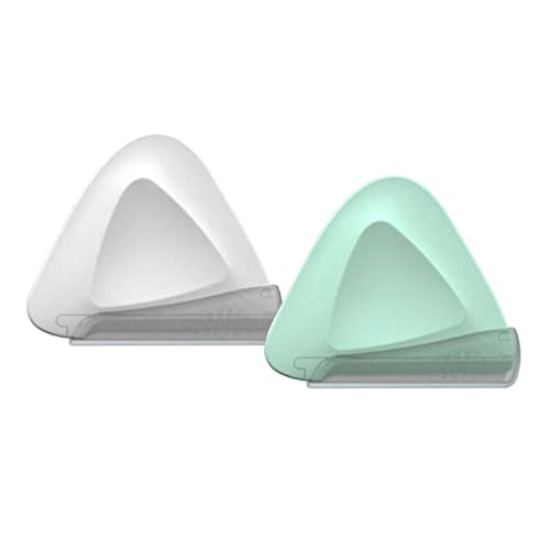 Triangle Augenbrauen-Trimmer, 2er-Pack, Gewicht Edelstahl Rasierer-Set für Männer und Frauen, perfekt für Gesichtspflege, tragbare Rasur mit ive-Abdeckung, weiß grün von Xiaojikuaipao